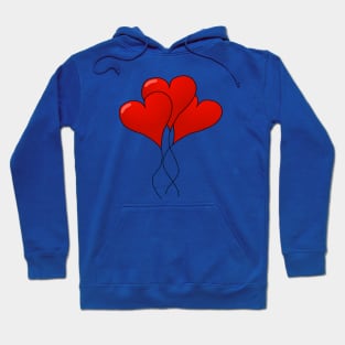 Bunch of Heart Shaped Valentine's Day Balloons Hoodie